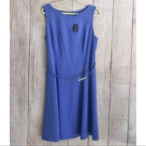 NWT WHBM Seamed Fit & Flare Dress in Majorelle